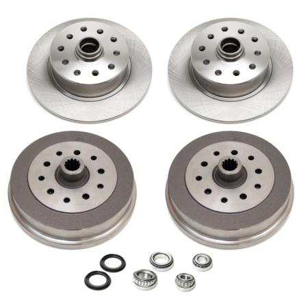 So. Cal. Classic VW Parts - Drum and Disc Kit with Chevy and Ford Pattern, Fits 1968 1/2 -1977 Bug, Ghia, and Super Beetle