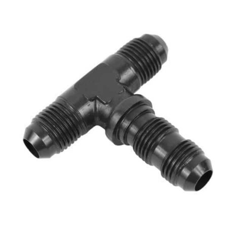 So. Cal. Classic VW Parts - -6 AN Male to -6 AN Male Tee Bulkhead Fitting, Black