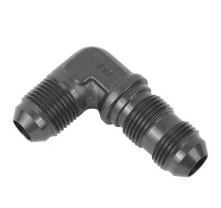 So. Cal. Classic VW Parts - -8 AN Male to -8 AN Male 90º Bulkhead Fitting, Black