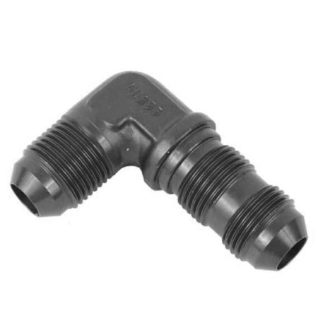 So. Cal. Classic VW Parts - -8 AN Male to -8 AN Male 90º Bulkhead Fitting, Black