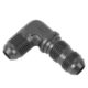 So. Cal. Classic VW Parts - -8 AN Male to -8 AN Male 90º Bulkhead Fitting, Black