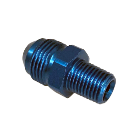 So. Cal. Classic VW Parts - -8 AN Male to 1/4″ NPT Male Straight Fitting, Blue