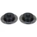 So. Cal. Classic VW Parts - Front Rotors, Left and Right, Ball Joint Style, Drilled, Slotted, and Coated, Blank Face, fits 1950-1979 Bug, Ghia, Super Beetle, Thing, and Type 3