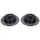 So. Cal. Classic VW Parts - Front Rotors, Left and Right, Ball Joint Style, Drilled, Slotted, and Coated, Blank Face, fits 1950-1979 Bug, Ghia, Super Beetle, Thing, and Type 3