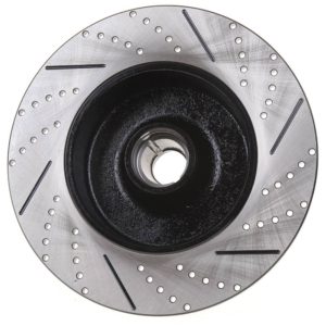 So. Cal. Classic VW Parts - Front Rotors, Left and Right, Ball Joint Style, Drilled, Slotted, and Coated, Blank Face, fits 1950-1979 Bug, Ghia, Super Beetle, Thing, and Type 3