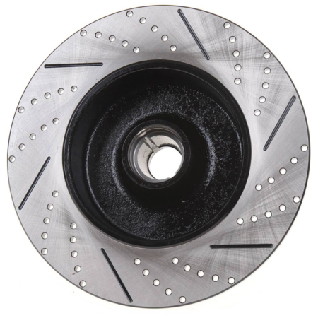 So. Cal. Classic VW Parts - Front Rotors, Left and Right, Ball Joint Style, Drilled, Slotted, and Coated, Blank Face, fits 1950-1979 Bug, Ghia, Super Beetle, Thing, and Type 3