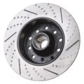 So. Cal. Classic VW Parts - Front Rotors, Left and Right, Ball Joint Style, Drilled, Slotted and Coated, 5 x 4.5” Ford and 5 X 4.75” Chevy, Fits 1950-1979 Bug, Ghia, Super Beetle, Thing and Type 3