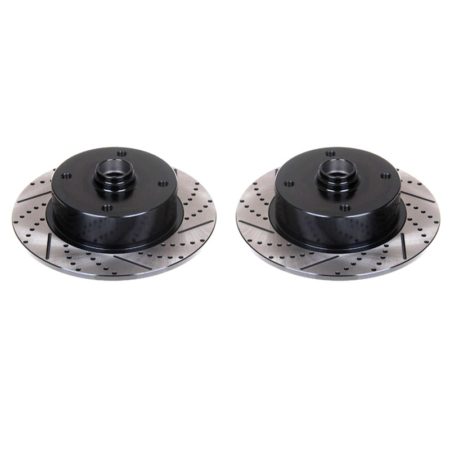 So. Cal. Classic VW Parts - Front Rotors, Ball Joint Style, Drilled, Slotted, and Coated, 4-Lug VW Pattern – 4 × 130mm, fits 1950-1965 Bug, Ghia, Super Beetle, Thing, and Type 3