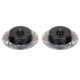 So. Cal. Classic VW Parts - Front Rotors, Ball Joint Style, Drilled, Slotted, and Coated, 4-Lug VW Pattern – 4 × 130mm, fits 1950-1965 Bug, Ghia, Super Beetle, Thing, and Type 3