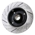 So. Cal. Classic VW Parts - Front Rotors, Ball Joint Style, Drilled, Slotted, and Coated, 4-Lug VW Pattern – 4 × 130mm, fits 1950-1965 Bug, Ghia, Super Beetle, Thing, and Type 3