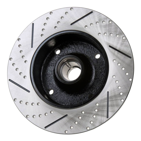 So. Cal. Classic VW Parts - Front Rotors, Ball Joint Style, Drilled, Slotted, and Coated, 4-Lug VW Pattern – 4 × 130mm, fits 1950-1965 Bug, Ghia, Super Beetle, Thing, and Type 3