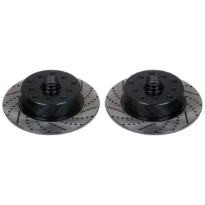 So. Cal. Classic VW Parts - Front Rotors, Left and Right, Ball Joint Style, Drilled, Slotted and Coated, 5 x 112mm BMW/Mercedes and 5 X 130mm Porsche, Fits Bug, Ghia, Super Beetle, Thing and Type 3
