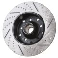 So. Cal. Classic VW Parts - Front Rotors, Left and Right, Ball Joint Style, Drilled, Slotted and Coated, 5 x 112mm BMW/Mercedes and 5 X 130mm Porsche, Fits Bug, Ghia, Super Beetle, Thing and Type 3