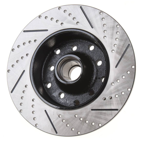 So. Cal. Classic VW Parts - Front Rotors, Left and Right, Ball Joint Style, Drilled, Slotted and Coated, 5 x 112mm BMW/Mercedes and 5 X 130mm Porsche, Fits Bug, Ghia, Super Beetle, Thing and Type 3
