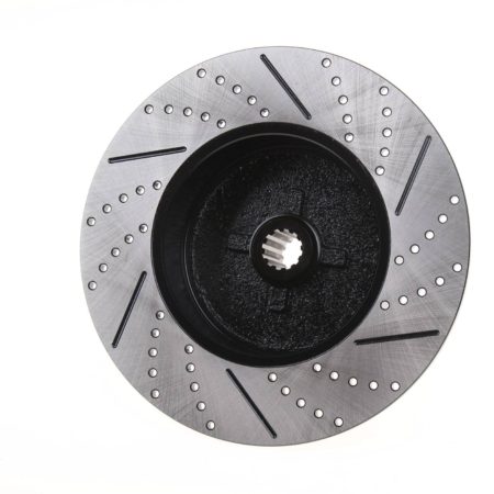 So. Cal. Classic VW Parts - Rear Brake Rotor, Drilled, Slotted and coated, Long Spline, Blank, Fits 68-79 Bug, Ghia, Super Beetle, Thing and Type 3