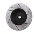So. Cal. Classic VW Parts - Rear Brake Rotor, Drilled, Slotted and coated, Short Spline, Blank, Fits 56-67 Bug, Ghia