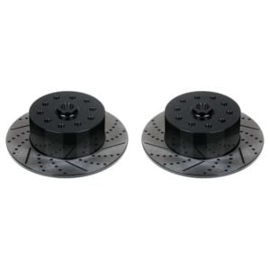 So. Cal. Classic VW Parts - Rear Brake Rotor, Drilled, Slotted and coated, Short Spline, Chevy 5 x 4 ¾ and Ford 5 x 4 ½ , Fits 1956-1967 Bug, Ghia