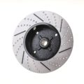 So. Cal. Classic VW Parts - Rear Brake Rotor, Drilled, Slotted and coated, Long Spline, 4 x 130mm, Fits 68-79 Bug, Ghia, Super Beetle, Thing and Type 3