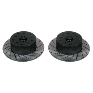 So. Cal. Classic VW Parts - Rear Brake Rotor, Drilled, Slotted and coated, Short Spline, 5 x 112mm BMW and 5 x 130mm Porsche , Fits 1956-1967 Bug, Ghia,