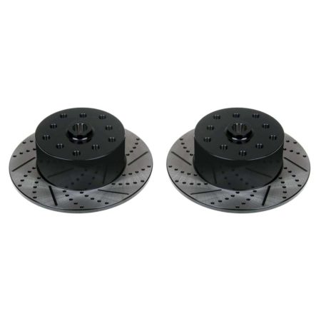 So. Cal. Classic VW Parts - Rear Brake Rotor, Drilled, Slotted and coated, Short Spline, 5 x 112mm BMW and 5 x 130mm Porsche , Fits 1956-1967 Bug, Ghia,