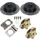 So. Cal. Classic VW Parts - No Hassle Front Disc Brake Kit, Double Drilled, Slotted and Electrostatically Coated, Blank, Fits 1966-1977 Bug, Ghia & Thing Stock Drum Spindles