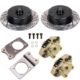 So. Cal. Classic VW Parts - No Hassle Front Disc Brake Kit, Double Drilled, Slotted and Electrostatically Coated, 4-Lug VW Pattern – 4 x 130mm, Fits 1971-1979 Super Beetle with Stock Drum Spindles