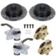 So. Cal. Classic VW Parts - Front Disc Brake Kit With Stock Disc Spindles, Double Drilled, Slotted and Electrostatically Coated, Blank, No lug Pattern, fits 1966-1977 Bug & Ghia