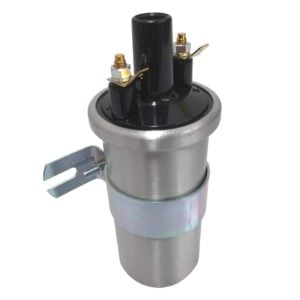 So. Cal. Classic VW Parts - 6-volt Ignition Coil with Bracket, Silver, Fits 1966 and older Bug, Ghia, Bus and Type 3