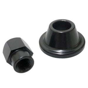 So. Cal. Classic VW Parts - Black Alternator Pulley Nut with Spacer, Bug, Bus, Ghia, Super Beetle and Thing