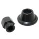 So. Cal. Classic VW Parts - Black Alternator Pulley Nut with Spacer, Bug, Bus, Ghia, Super Beetle and Thing